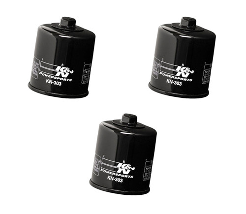 3 Pack K&N Oil Filters - Honda Kawasaki Yamaha